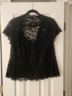 Ann Taylor Black Lace Top